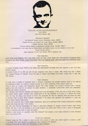 Check out Scanner's wonderful archive Coil and Aphex Twin promo material from the '80s and '90s Check out Scanner's wonderful archive Coil and Aphex Twin promo material from the '80s and '90s