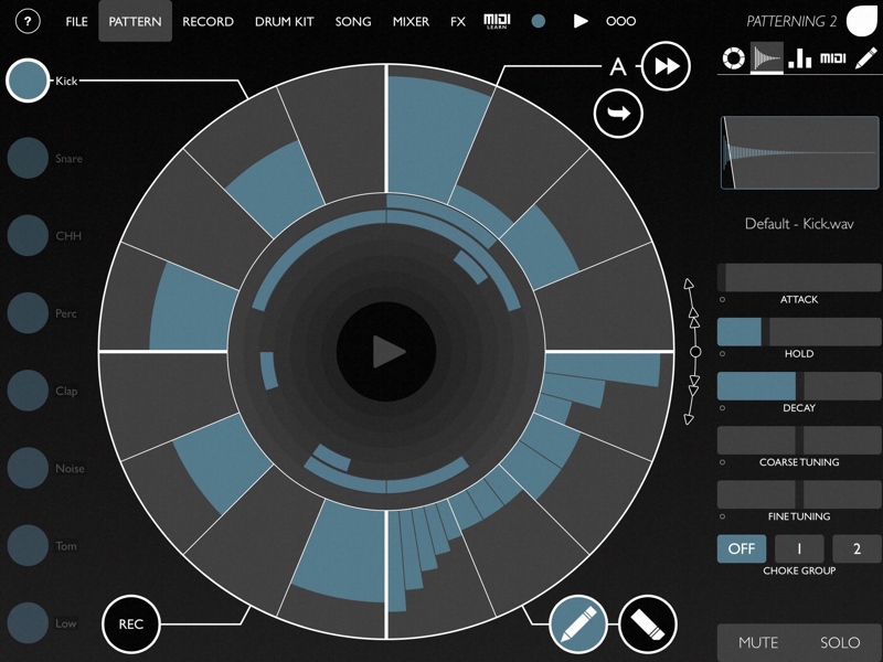 Patterning 2 circular drum machine app coming soon to iOS