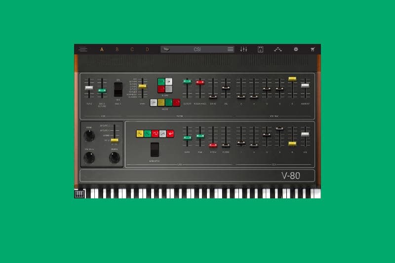 This virtual synth contains the sound of 38 classic instruments