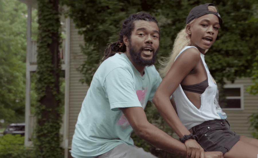 Abra and RichPoSlim braid hair, ride bikes in 'Make You Mine' video