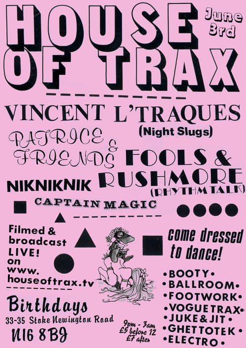 House of Trax returns with Vincent L’Traques, Patrice & Friends and more