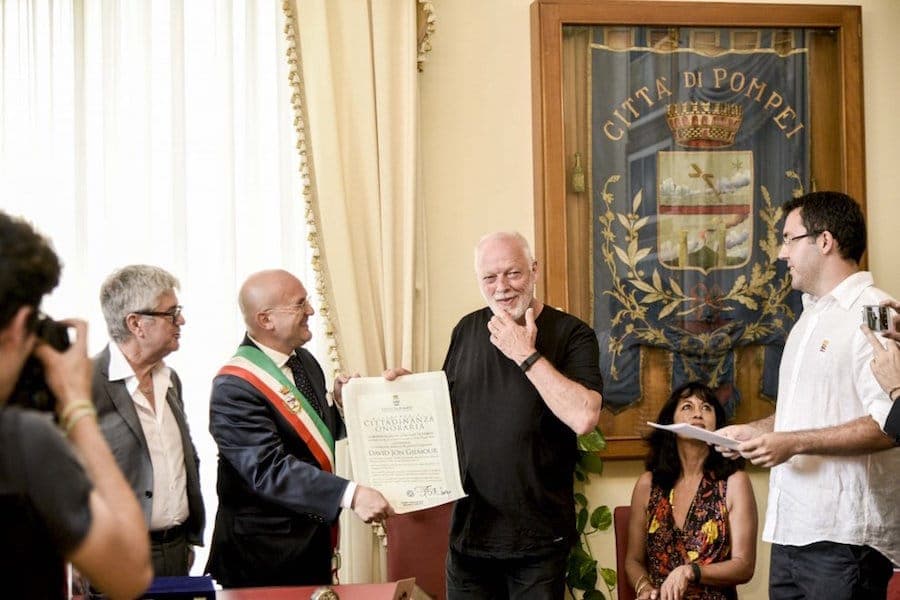 Pink Floyd's David Gilmour made honorary citizen of Pompeii