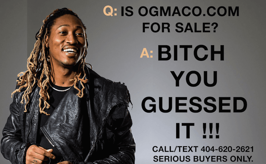Angry Future fan buys OGMaco.com, puts it up for sale