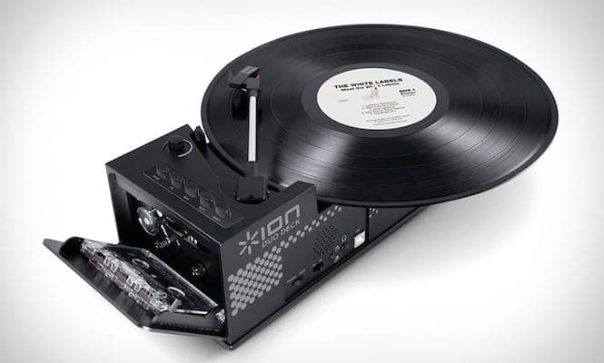 Behold, the combination cassette and record player