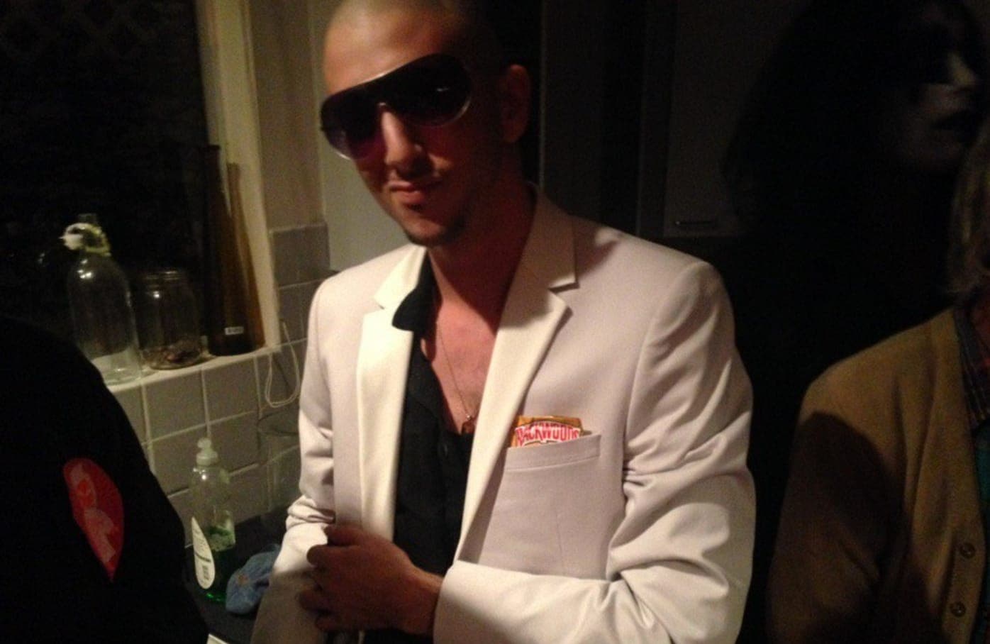 Shlohmo dressed up as Pitbull for Halloween and it was beautiful