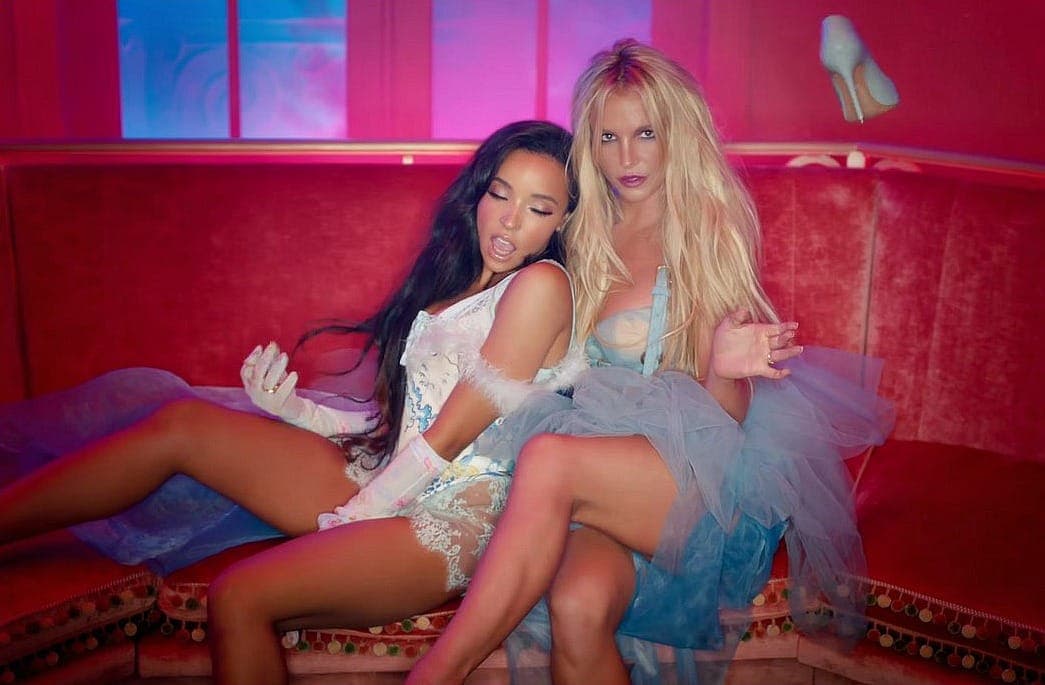 Singles Club: Britney and Tinashe have a slumber party and Miley Cyrus' little sister makes an entrance