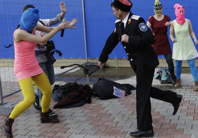 Pussy Riot members attacked with whips in Sochi