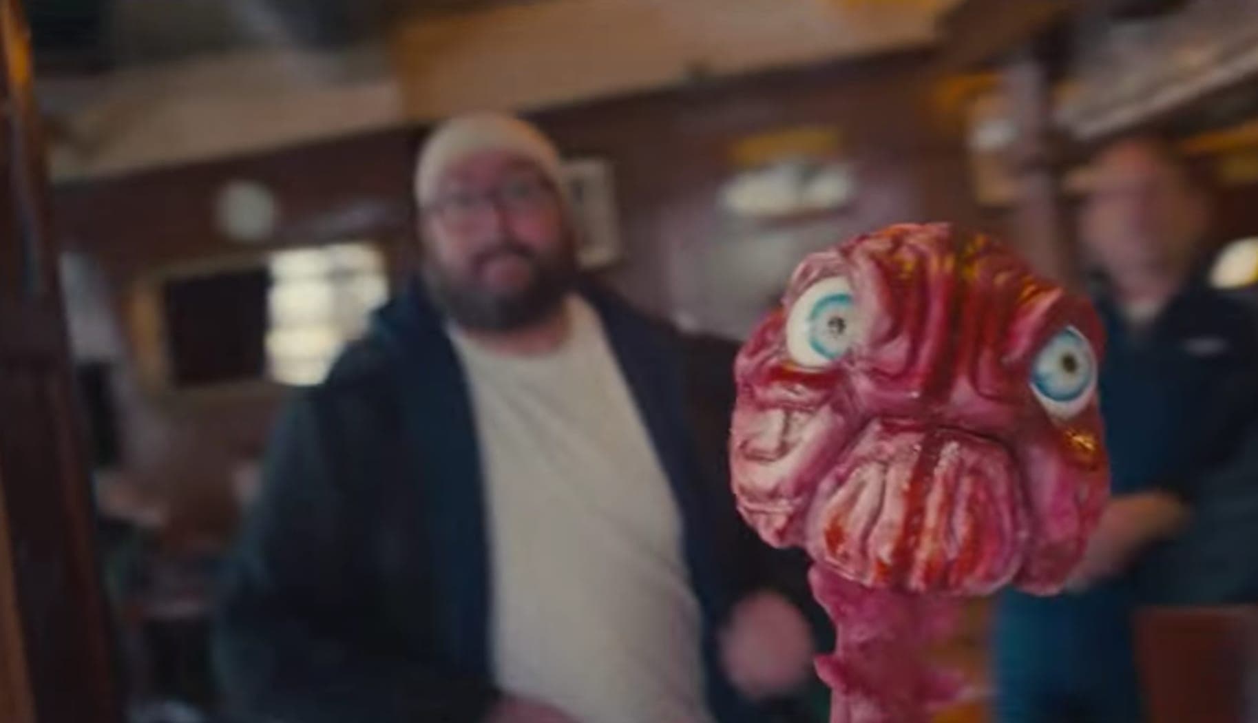 Keith from The Office chases a giant brain in Paul White’s ‘Accelerator’