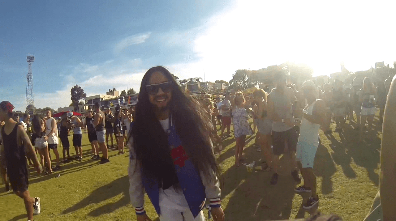Watch what happens when a guy dressed as Steve Aoki walks around an Australian EDM festival for three hours