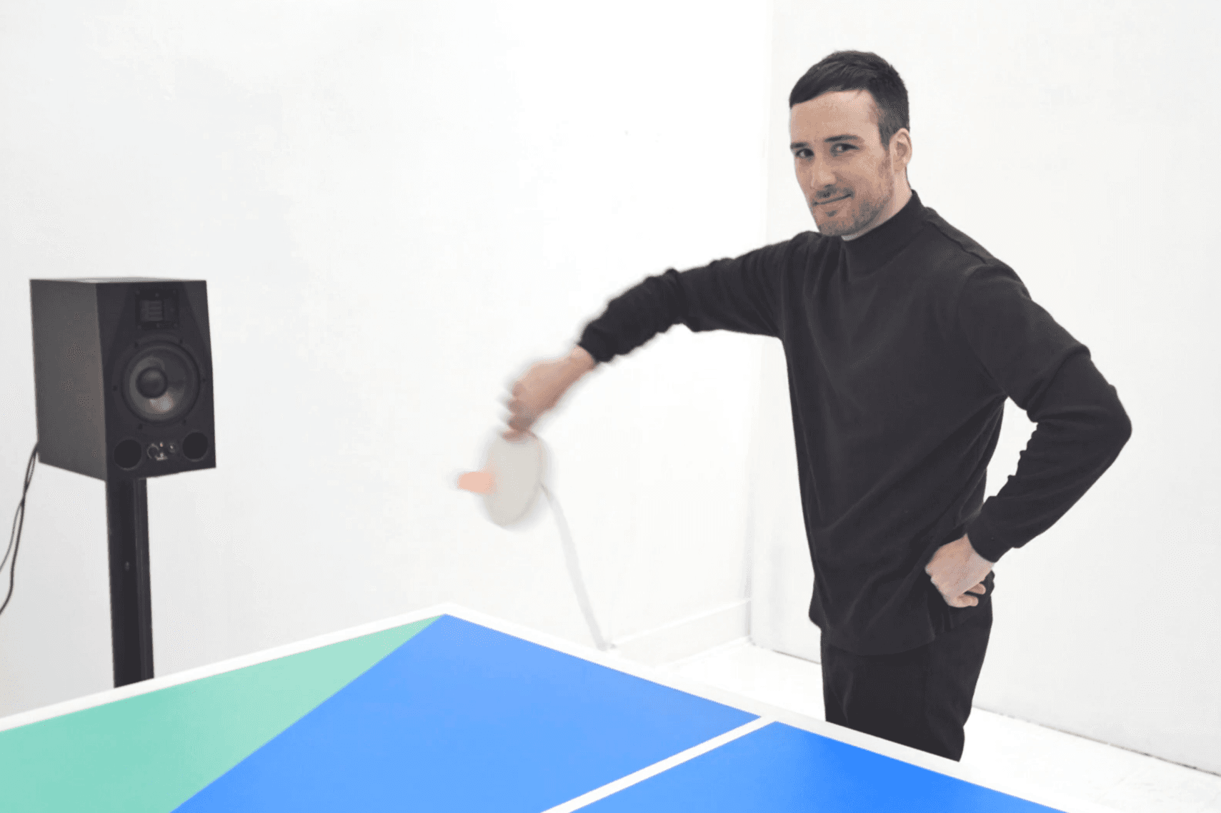This ping pong table plays music to the speed of your game