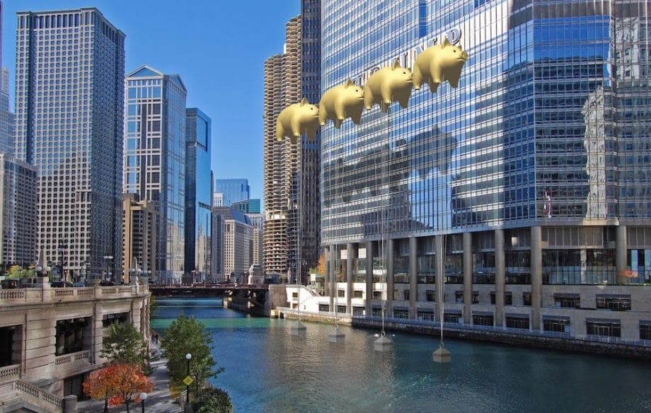 Trump Tower Chicago sign to be blocked out by Pink Floyd-inspired golden pigs for 24 hours