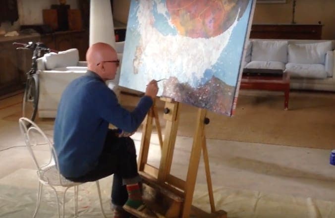 Watch Stanley Donwood paint Radiohead's A Moon Shaped Pool artwork