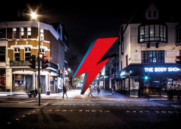 Plans for a giant David Bowie lightning bolt statue in Brixton have fallen through