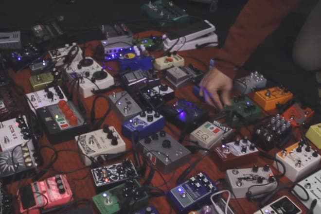 Hear what 100 guitar pedals chained together sounds like