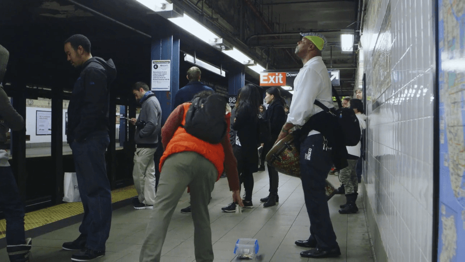 Watch a documentary about the voice of Storm Queen’s ‘Look Right Through’, who still busks on the New York subway