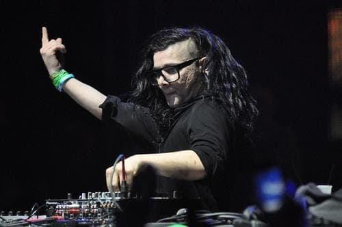 Skrillex and Ellie Goulding collaborating with Swedish House Mafia