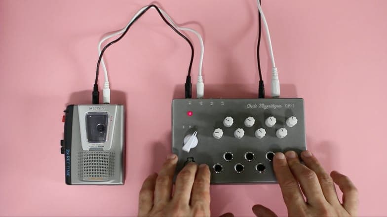 This synth hacks a cassette player to make warped sounds