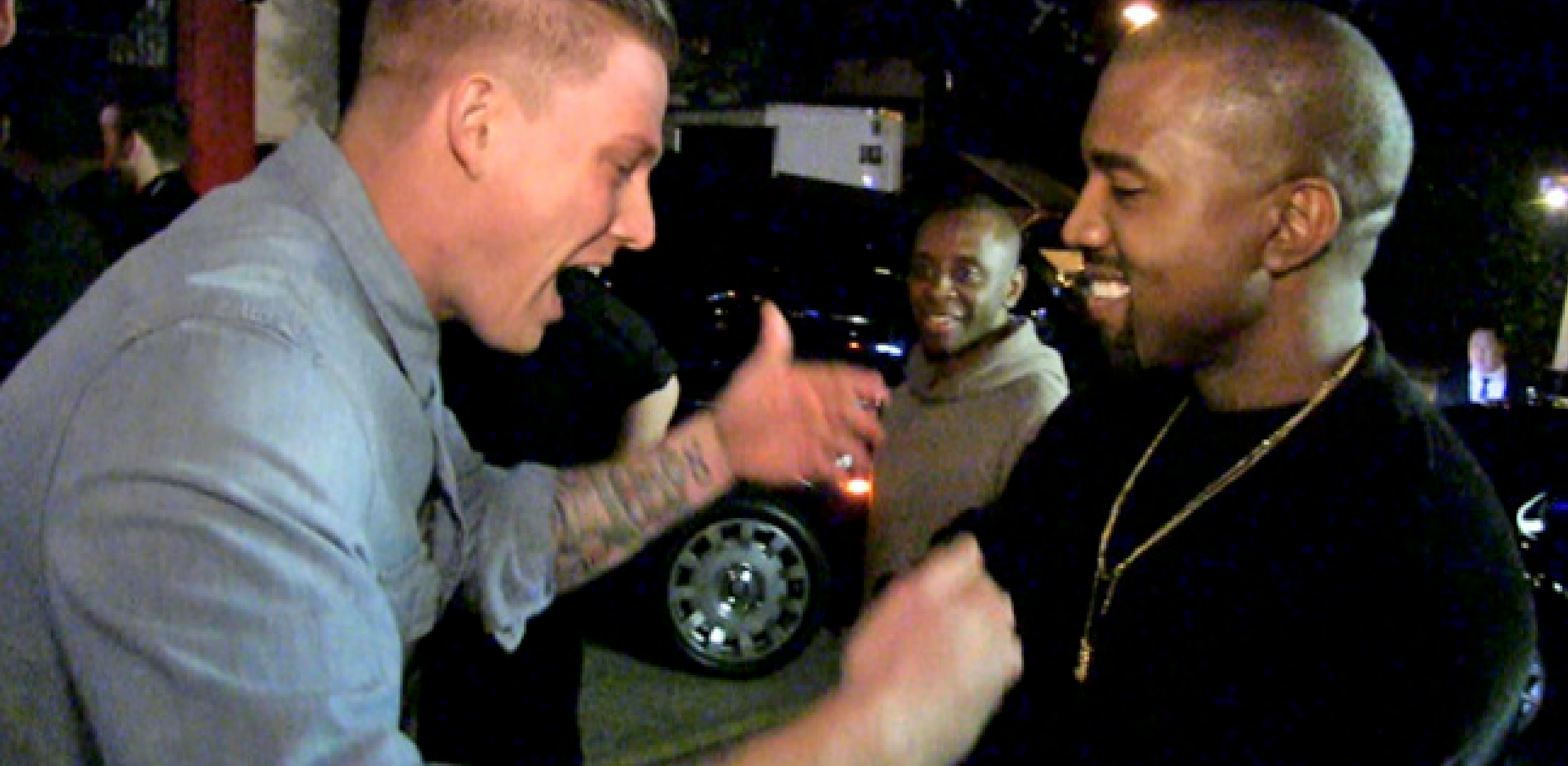 Kanye West let an aspiring rapper freestyle to him in the street… and may end up offering him a job
