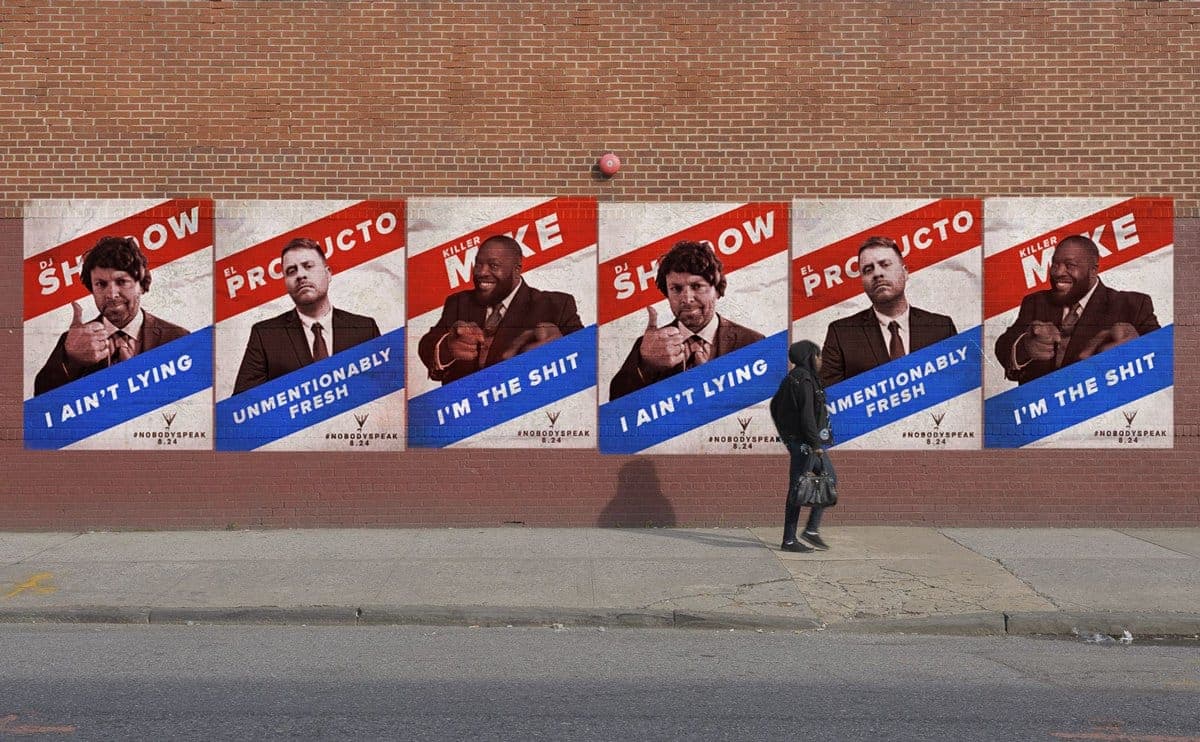 DJ Shadow and Run the Jewels take on election season in the ‘Nobody Speak’ video