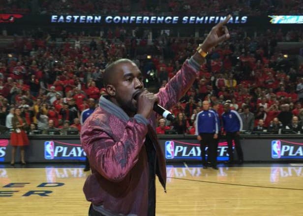 Watch Kanye West perform 'All Day' at the NBA playoffs