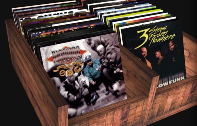 This site lets you dig thorough a virtual crate of hip-hop vinyl
