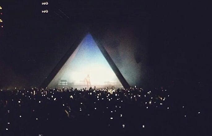 Watch Kanye West perform new material inside a pyramid