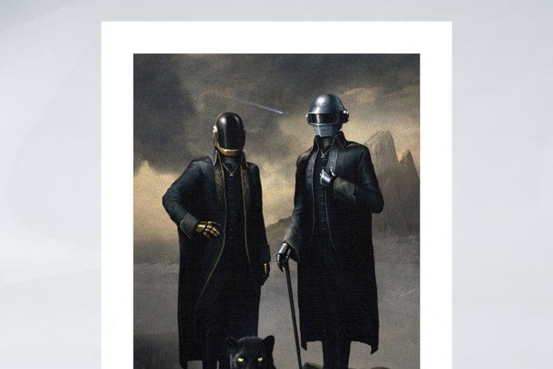 Daft Punk release limited edition “archival ink” portrait painting