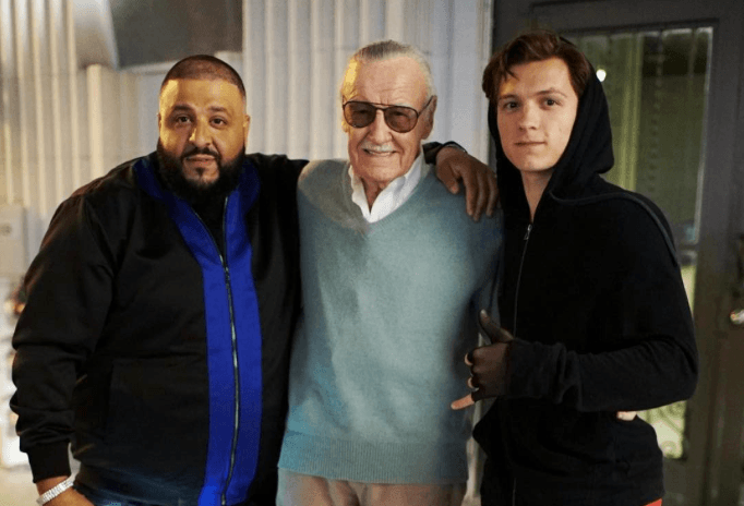 DJ Khaled, Stan Lee and Tom Holland