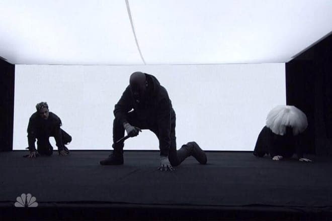 Watch Kanye West perform 'Wolves' with Sia and Vic Mensa on Saturday Night Live