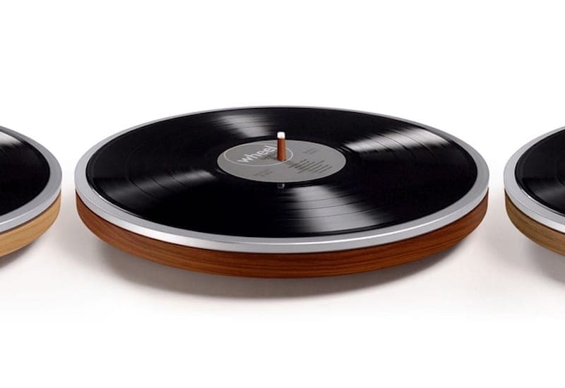 This minimal new record player is “just a wheel”