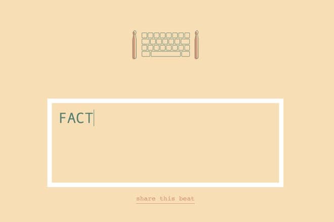 Typedrummer lets you turn a sentence into a beat