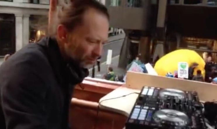 Watch Thom Yorke DJ at People’s March for Climate in London