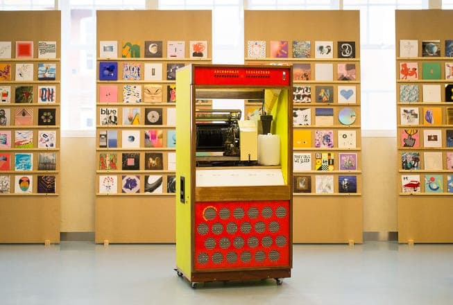 This vintage jukebox plays records and streams music wirelessly