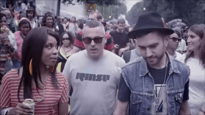 A-Trak, DJ Zinc, and Natalie Storm party at Carnival in the ‘Like the Dancefloor’ video