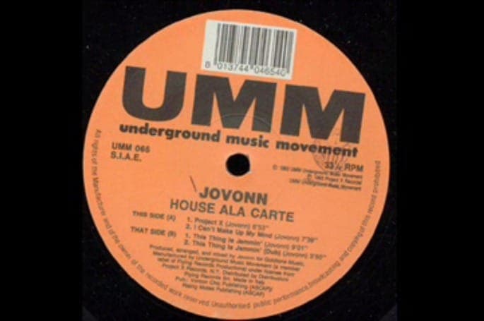 Jovonn’s New Jersey house gem House Ala Carte reissued by Clone Classic Cuts