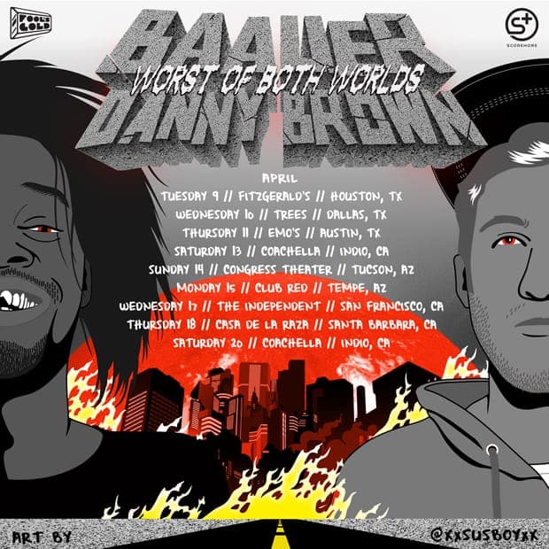 Danny Brown and Baauer plan brief tour