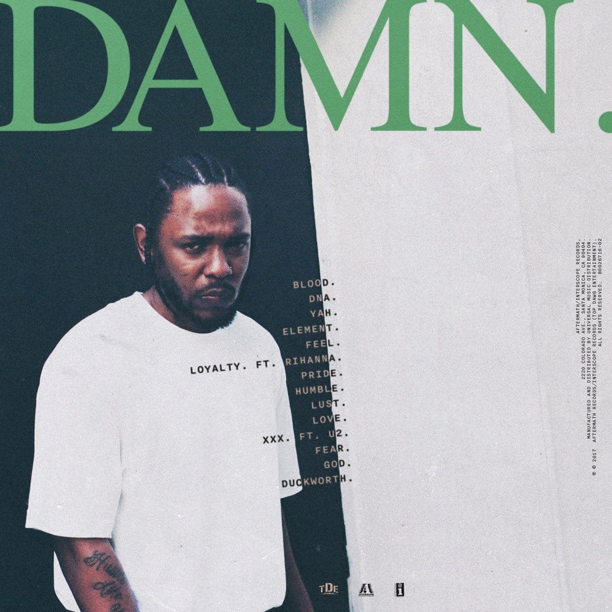 Here’s the full credit list for Kendrick Lamar’s new album DAMN.