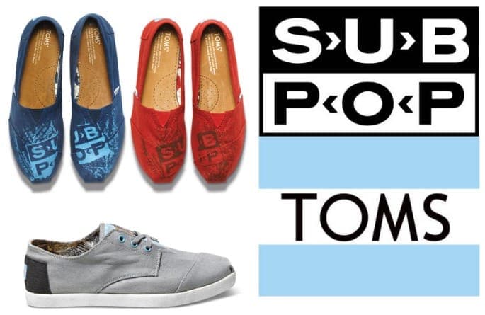 Sub Pop launch limited edition line of TOMS shoes to celebrate 25th anniversary