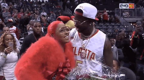 Watch Gucci Mane propose to his girlfriend live on kiss cam
