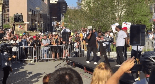 Prophets of Rage protest against Trump with guerrilla gig at Republican National Convention