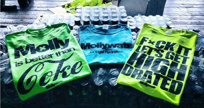 “Let’s get high-drated”: Mollywatr markets bottled water to EDM fans