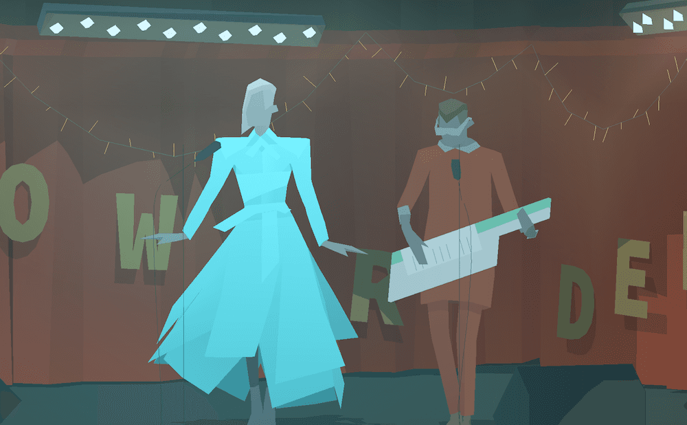 The android musicians from Kentucky Route Zero are releasing an album