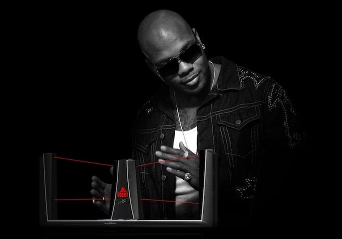 Bad feeling: Flo Rida unveils ridiculous laser-light musical instrument Beamz