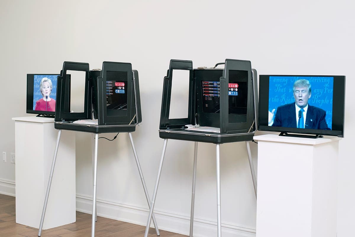 Someone turned a vintage voting machine into a musical instrument