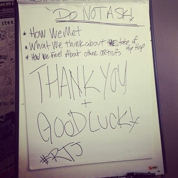 Preparing to interview Run the Jewels? Read the duo's guidelines first