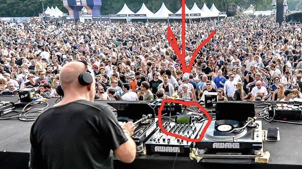 This DJ was caught watching Euro 2016 on his phone during a festival show