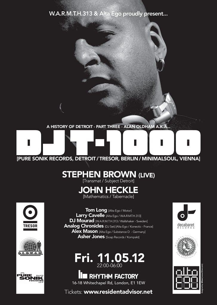 A History of Detroit in London with DJ T-1000, Stephen Brown and John Heckle