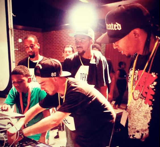 DJ Rashad's son Chad DJed at his memorial last night