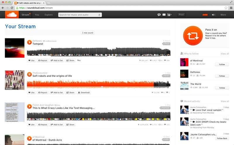 Soundcloud top of the Twitter music shares according to new data survey