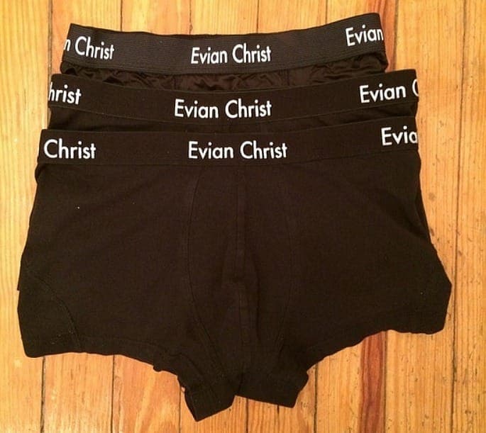 Evian Christ is selling 500 pairs of boxers with his name on them